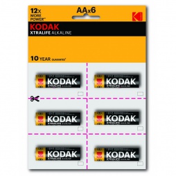 Kodak  LR6 XTRALIFE BL12 perforated 6xBL2